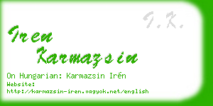 iren karmazsin business card